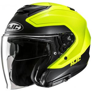 Odprta motoristična čelada HJC i31 Tevis MC3HSF fluo rumeno-črna