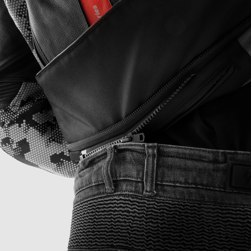 Moto kavbojke Rebelhorn Vandal Mono, oprane črne