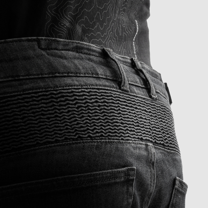 Moto kavbojke Rebelhorn Vandal Mono, oprane črne