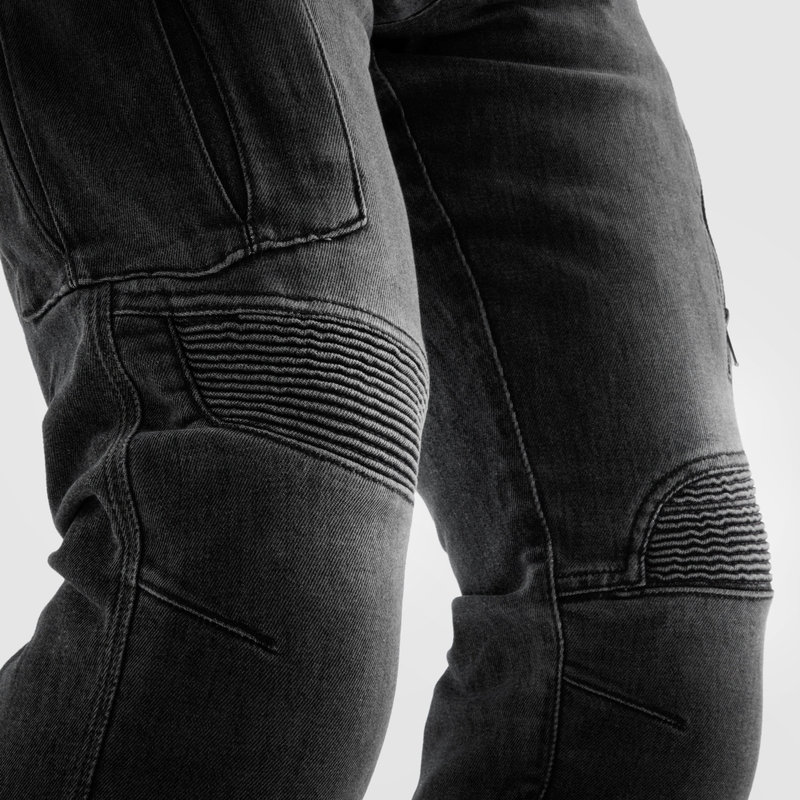 Moto kavbojke Rebelhorn Vandal Mono, oprane črne