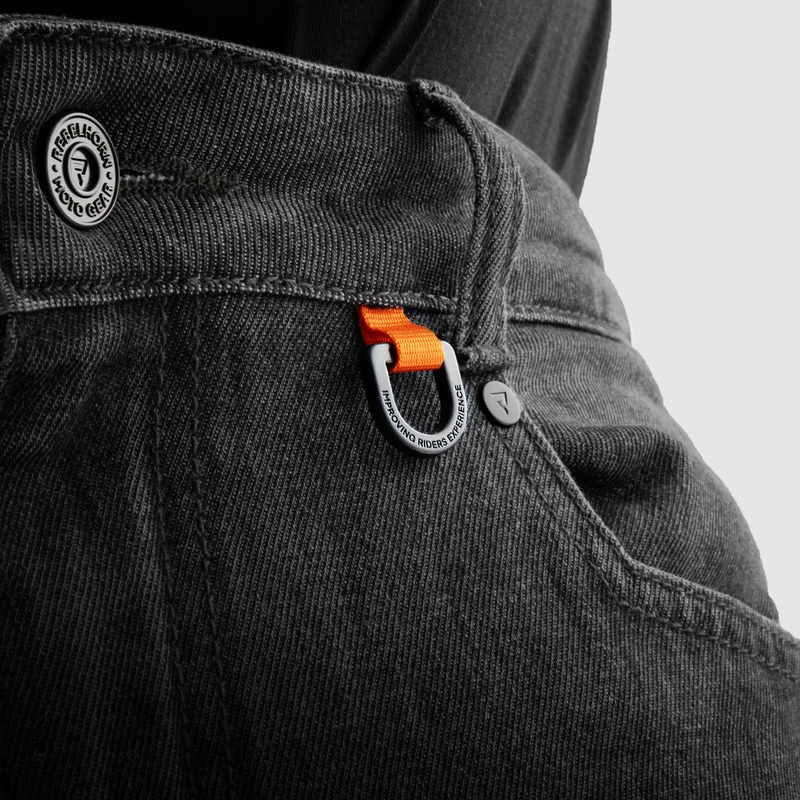 Moto kavbojke Rebelhorn Vandal Mono, oprane črne