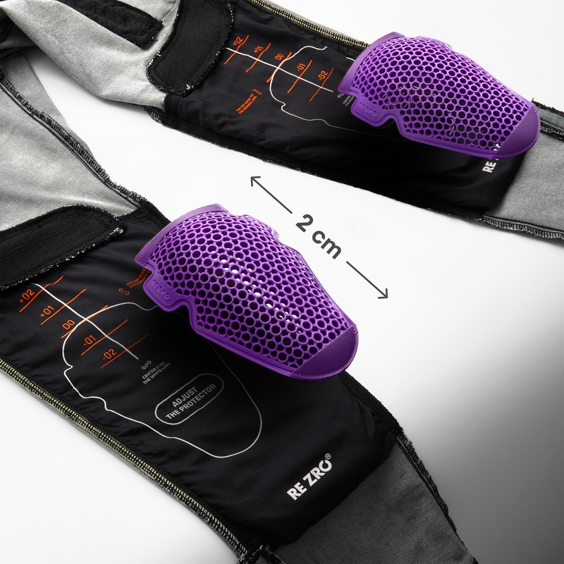 Moto kavbojke Rebelhorn Vandal Mono, oprane črne