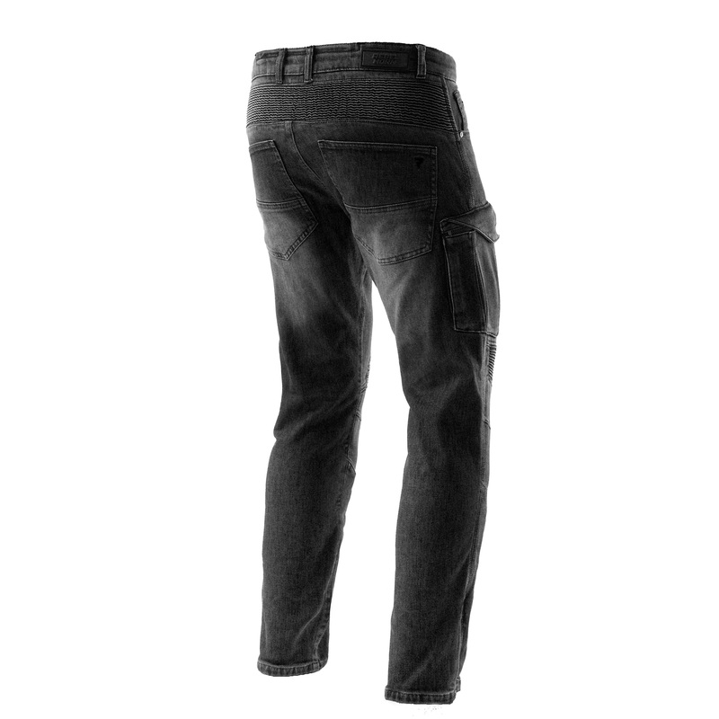 Mono podaljšane motoristične kavbojke Rebelhorn Vandal Washed Black