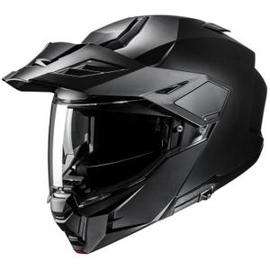 Motoristična čelada na preklop HJC i80 Solid Semi Flat črna