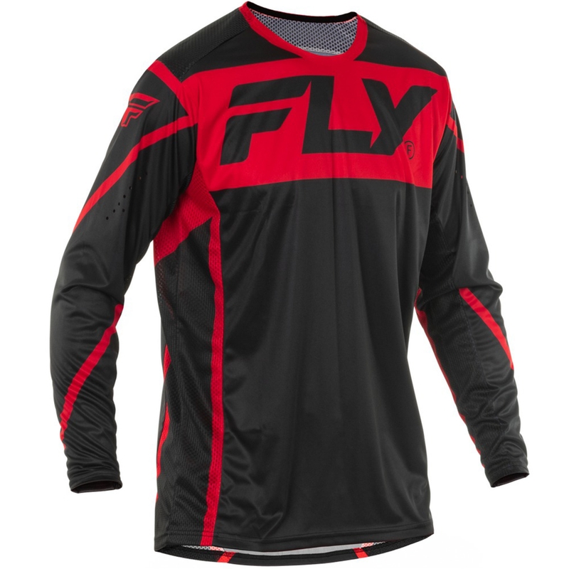 Motokros dres FLY Racing Lite črno-rdeč