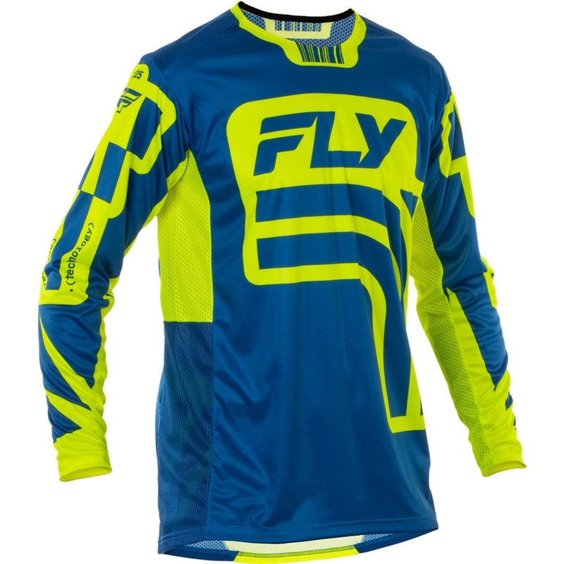 Motokros dres FLY Racing Lite Lancer modro-fluo rumen