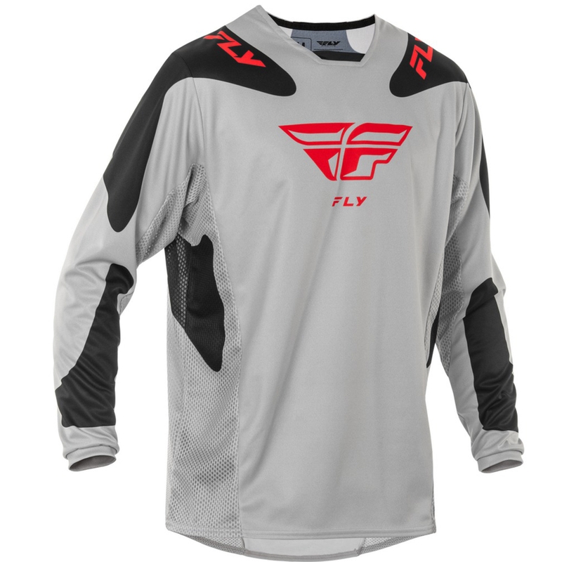 Motokros dres FLY Racing Kinetic Sym sivo-rdeče-črn