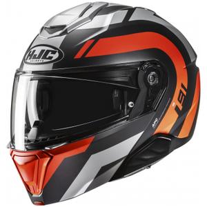 HJC i91 Arven MC6HSF motoristična čelada na preklop črno-sivo-oranžna