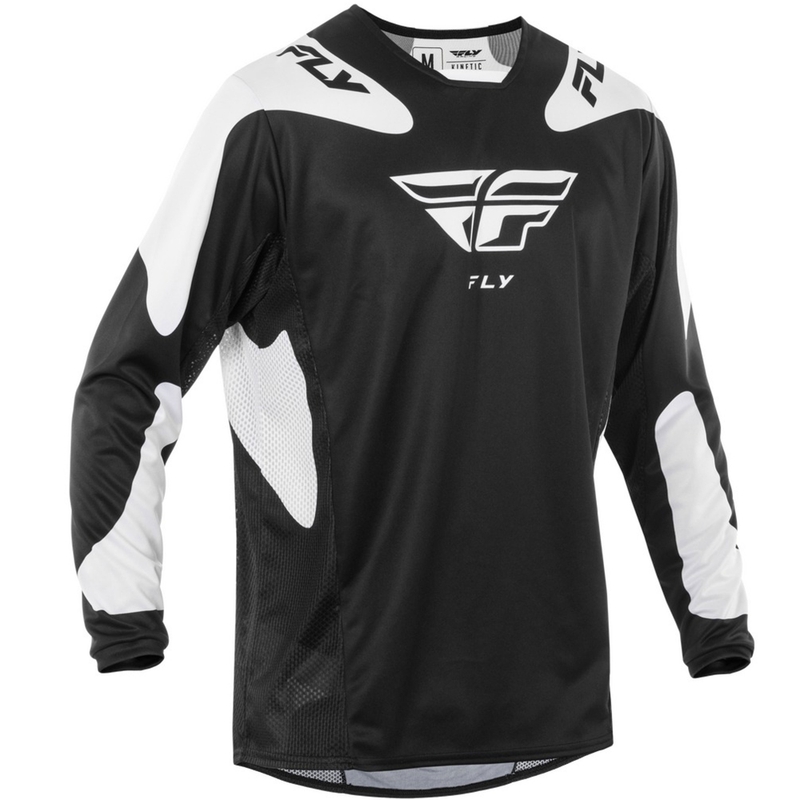 Motokros dres FLY Racing Kinetic Sym črno-bel