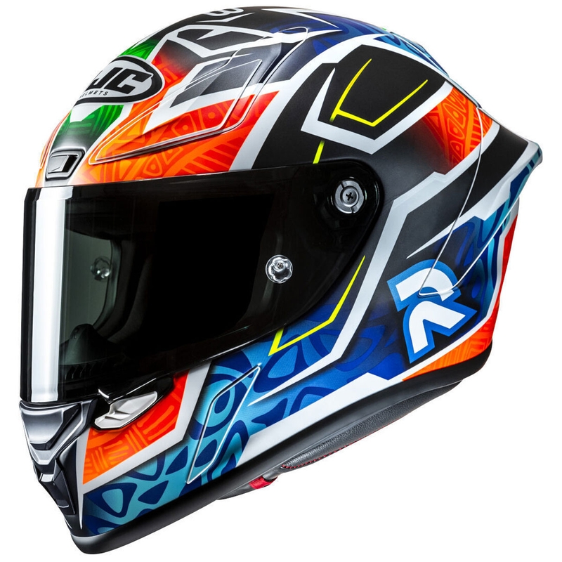Motoristična čelada HJC RPHA 1 Binder Replica MC27SF črno-oranžno-modra