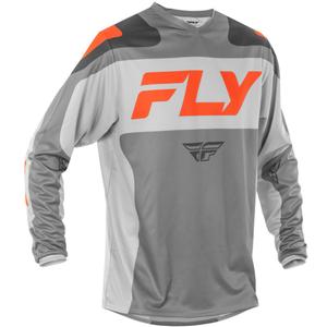 Motokros majica FLY Racing F-16 sivo-oranžna