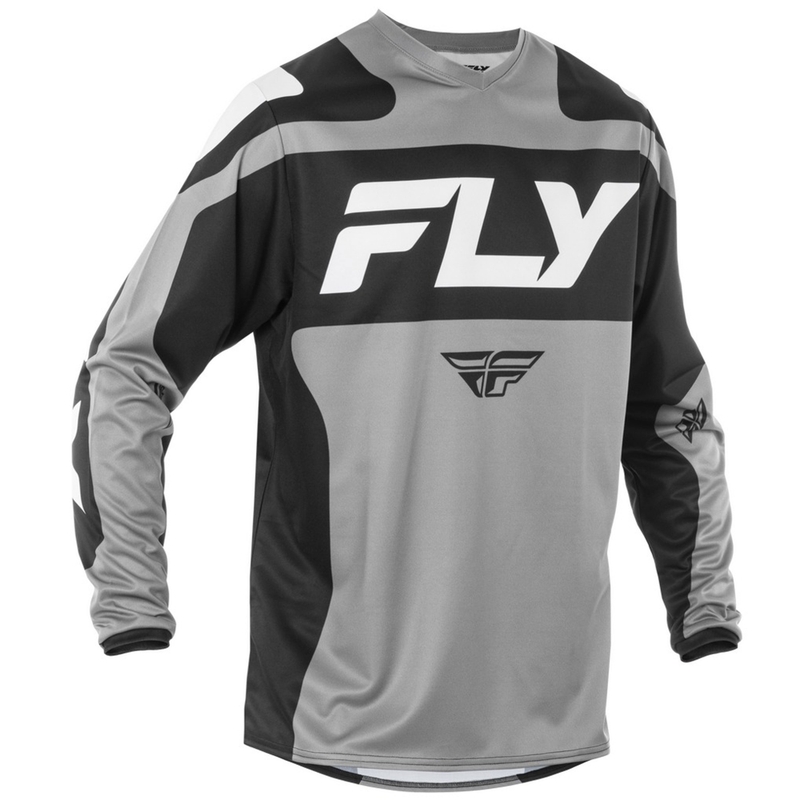 Motokros dres FLY Racing F-16 sivo-črno-bel