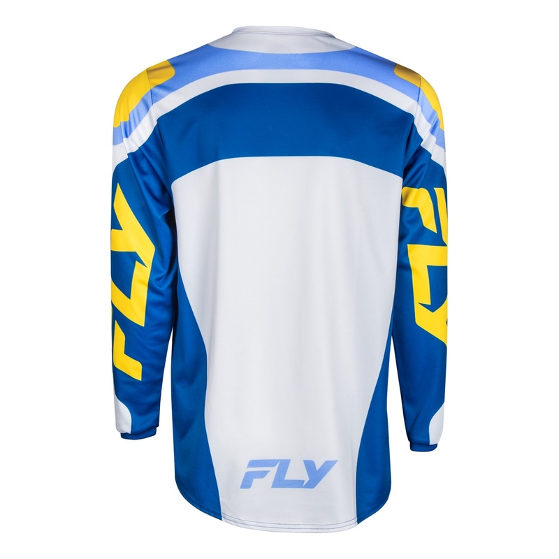 Motokros dres FLY Racing F-16 belo-modro-rumen