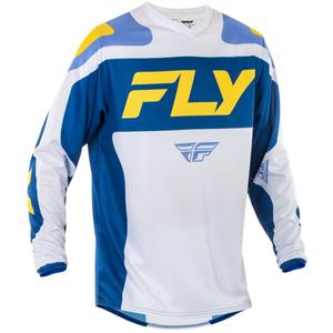 Motokros dres FLY Racing F-16 belo-modro-rumen