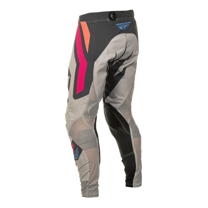 Motokros hlače FLY Racing Lite Vice sivo-roza