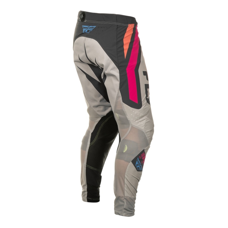 Motokros hlače FLY Racing Lite Vice sivo-roza