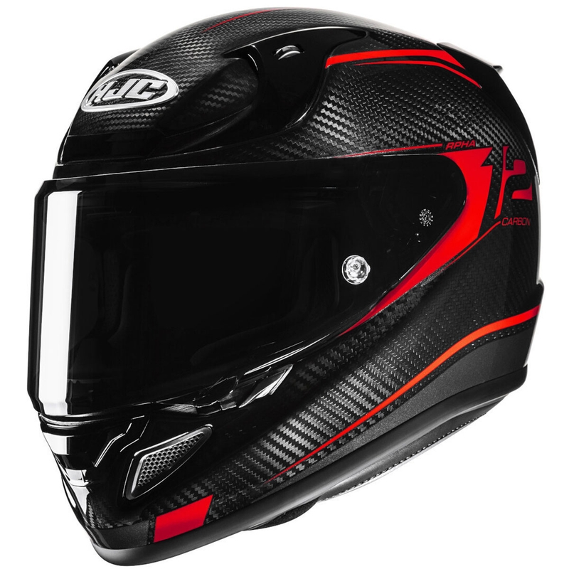 Integralna motoristična čelada HJC RPHA 12 CARBON Keres MC1 črno-rdeča
