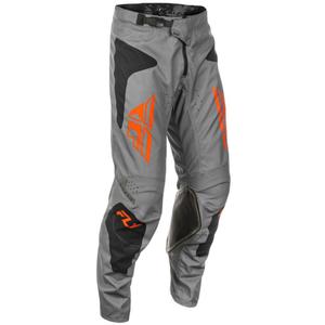 Motokros hlače FLY Racing Kinetic Sym sivo-oranžno-črne