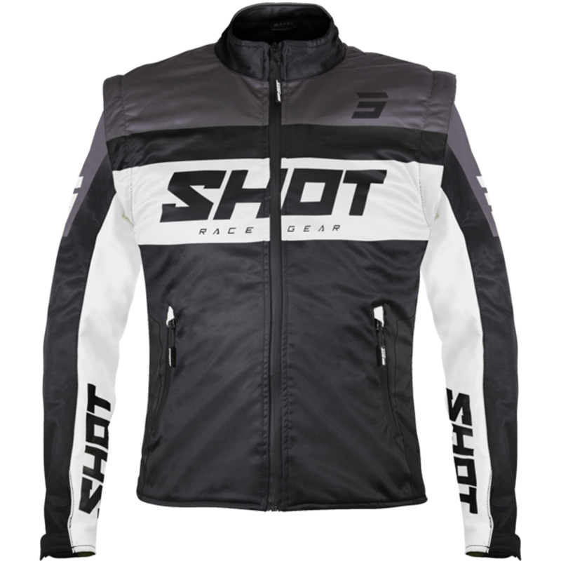 Softshell jakna Shot Softshell Lite črno-bela