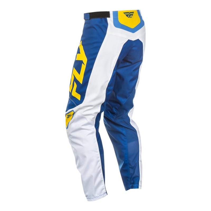 Motokros hlače FLY Racing F-16 belo-modro-rumene
