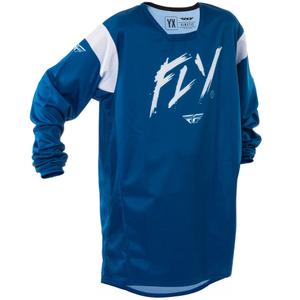Otroški motokros dres FLY Racing Kinetic Stoke modro-bel
