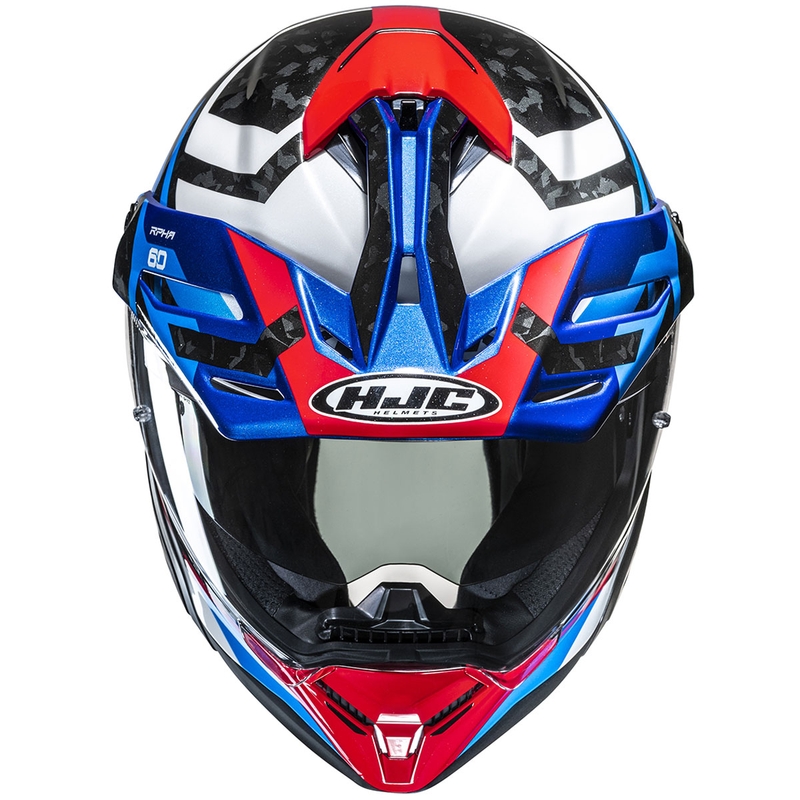 Enduro motoristična čelada HJC RPHA 60 Dakar MC21 modro-črno-bela