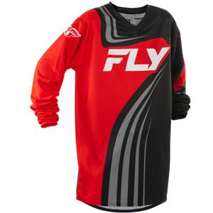 Črno-rdeče-bel otroški motokros dres FLY Racing F-16
