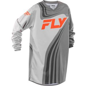 FLY Racing F-16 sivo-oranžen otroški motokros dres