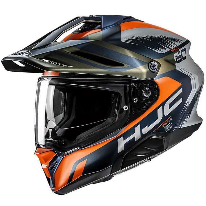 Enduro motoristična čelada HJC RPHA 60 Quid MC47SF modro-sivo-oranžna