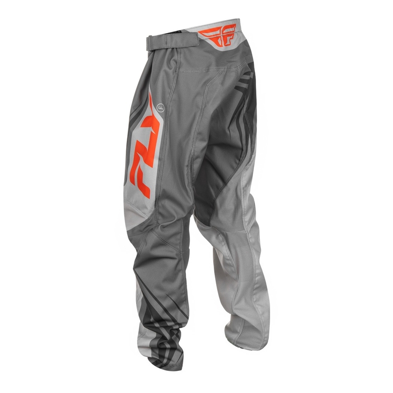 FLY Racing F-16 sivo-oranžne otroške motokros hlače