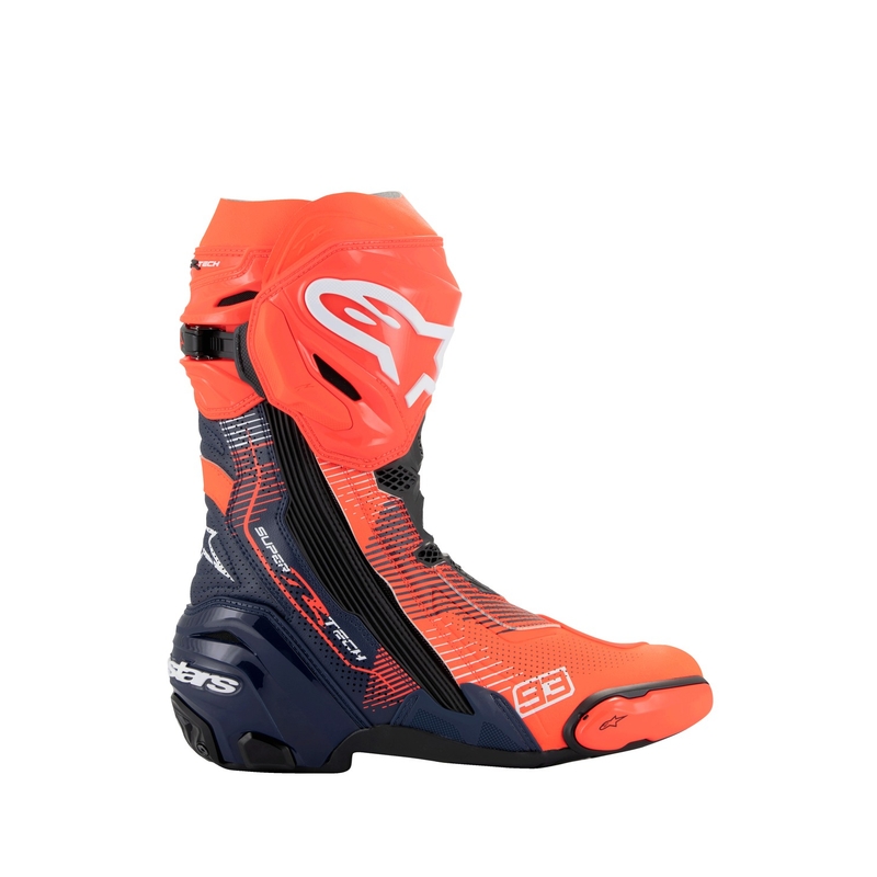 Motoristični škornji Alpinestars Supertech R Vented Limited Edition MM93 Marc Marquez Fluo Red-Blue-Black