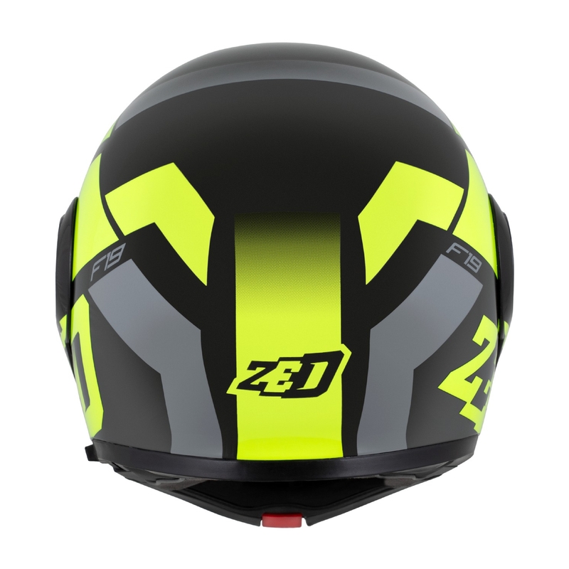 Motoristična čelada na preklop ZED F19 črno-fluo rumena