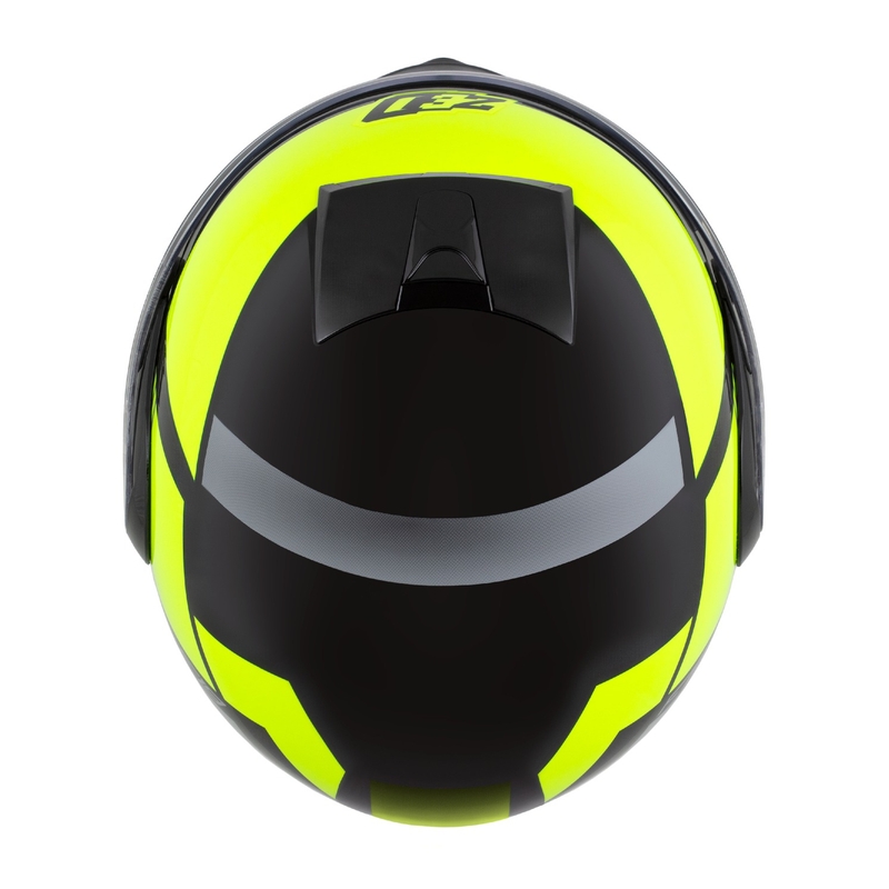 Motoristična čelada na preklop ZED F19 črno-fluo rumena