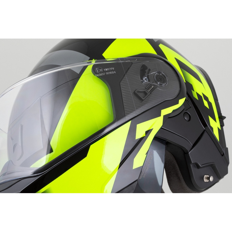 Motoristična čelada na preklop ZED F19 črno-fluo rumena