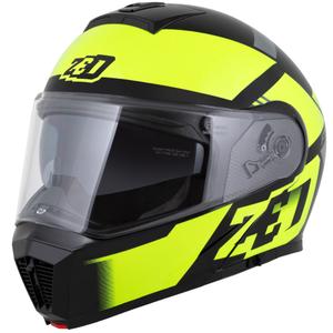 Motoristična čelada na preklop ZED F19 črno-fluo rumena