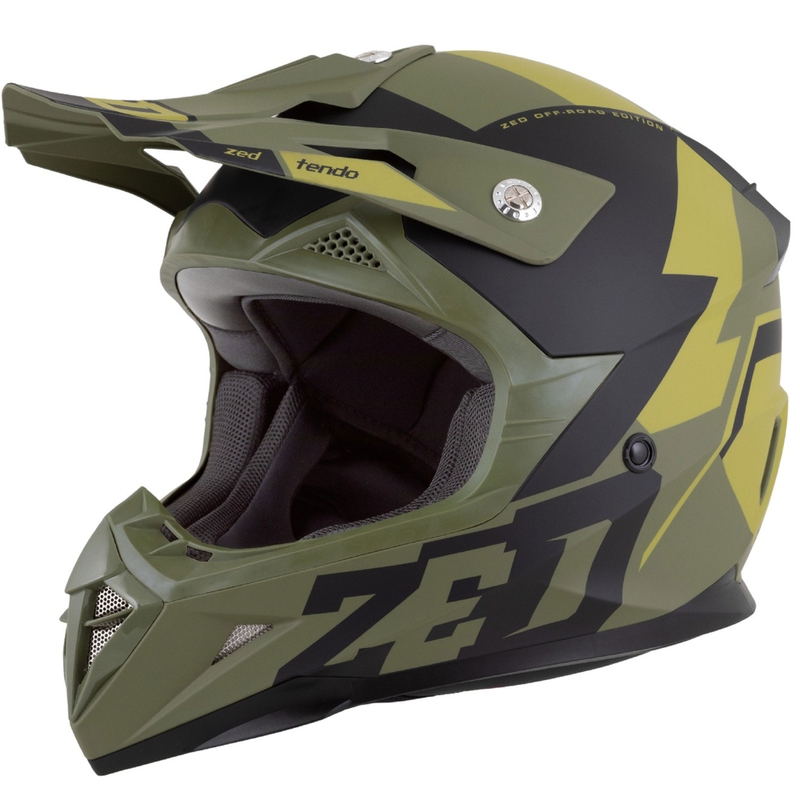 Otroška motokros čelada ZED X1.9 Tendo temno zelena-svetlo zelena