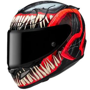 Črno-rdeča celoobrazna čelada HJC RPHA 12 Venom 3 Marvel