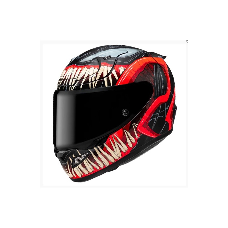 Črno-rdeča celoobrazna čelada HJC RPHA 12 Venom 3 Marvel
