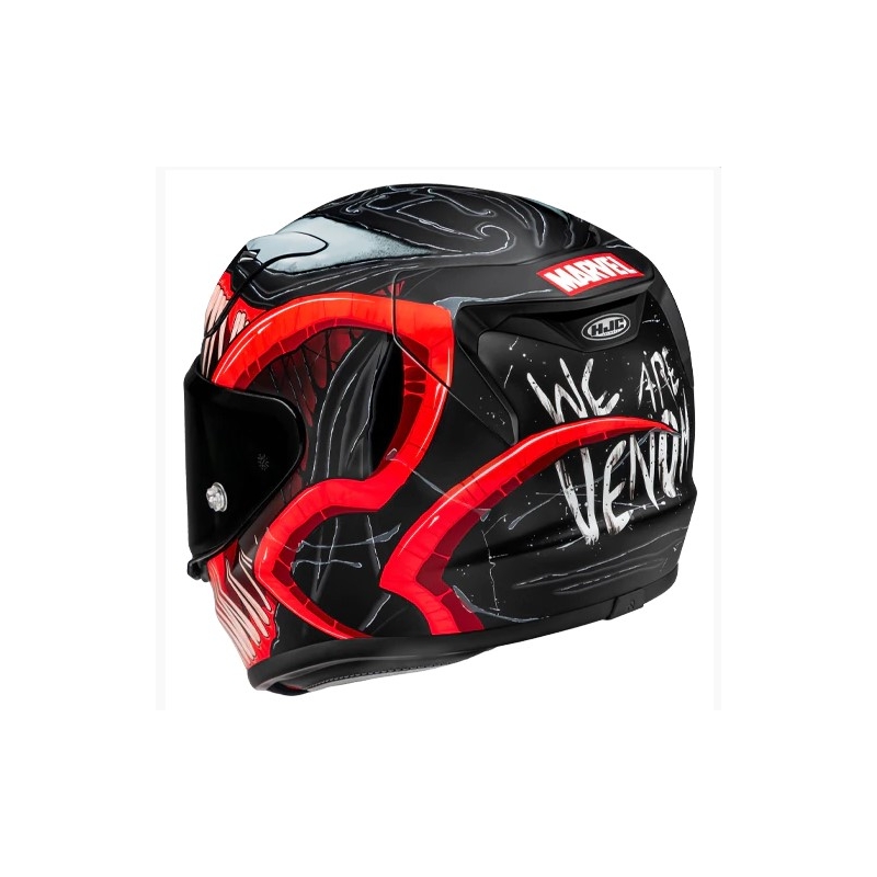 Črno-rdeča celoobrazna čelada HJC RPHA 12 Venom 3 Marvel
