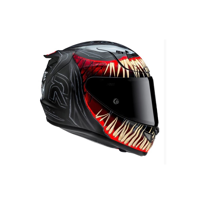 Črno-rdeča celoobrazna čelada HJC RPHA 12 Venom 3 Marvel