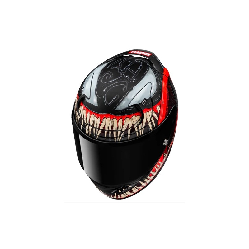 Črno-rdeča celoobrazna čelada HJC RPHA 12 Venom 3 Marvel