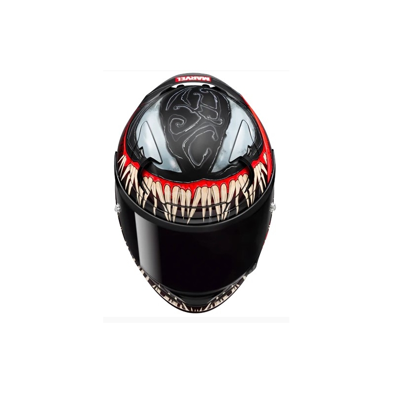 Črno-rdeča celoobrazna čelada HJC RPHA 12 Venom 3 Marvel