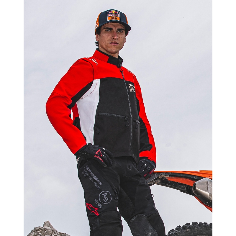 Alpinestars PRO-Dura jakna črno-rdeče-bela