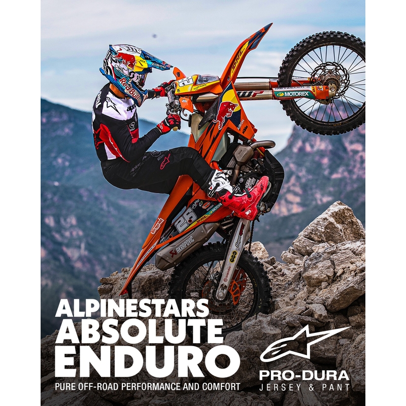 Alpinestars PRO-Dura motokros dres črno-rdeče-bel