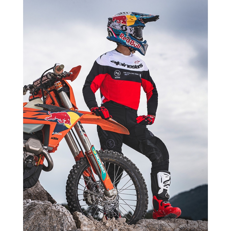 Alpinestars PRO-Dura motokros dres črno-rdeče-bel