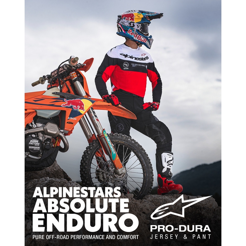 Alpinestars PRO-Dura motokros dres črno-rdeče-bel