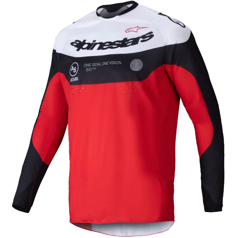 Alpinestars PRO-Dura motokros dres črno-rdeče-bel