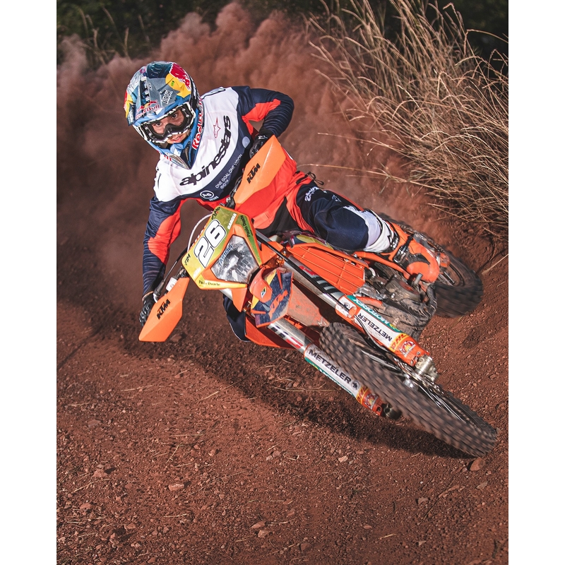 Alpinestars PRO-Dura motokros hlače modro-oranžno-bele