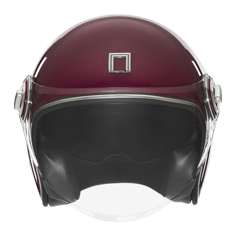 Odprta motoristična čelada NOX PREMIUM Heritage bordeaux