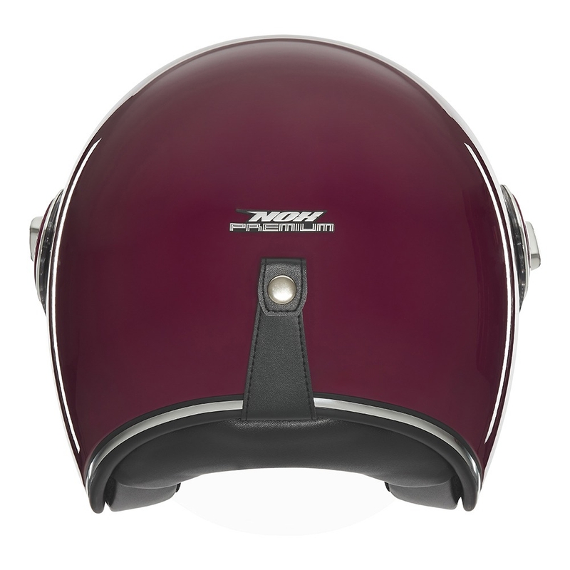 Odprta motoristična čelada NOX PREMIUM Heritage bordeaux